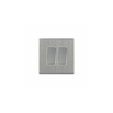 Taili Exceed Switch 10A 2 Gang 2 Way - Satin Chrome